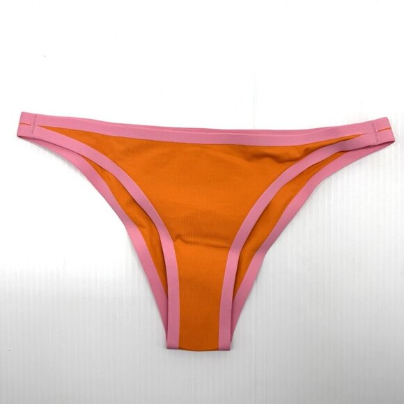 L*Space Bikini Bottom Fused Camacho Bottom Classic Orange Pink Size XS Tropical - Picture 7 of 8